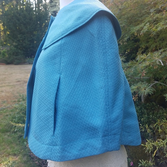 Tulle Retro Cape Turquoise Size S - Picture 4 of 6